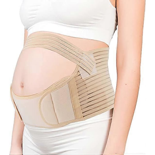 3 i 1 Justerbart Graviditetsbælte Åndbart Mave- og Rygbælte Abdominalt Støttebind Shapewear