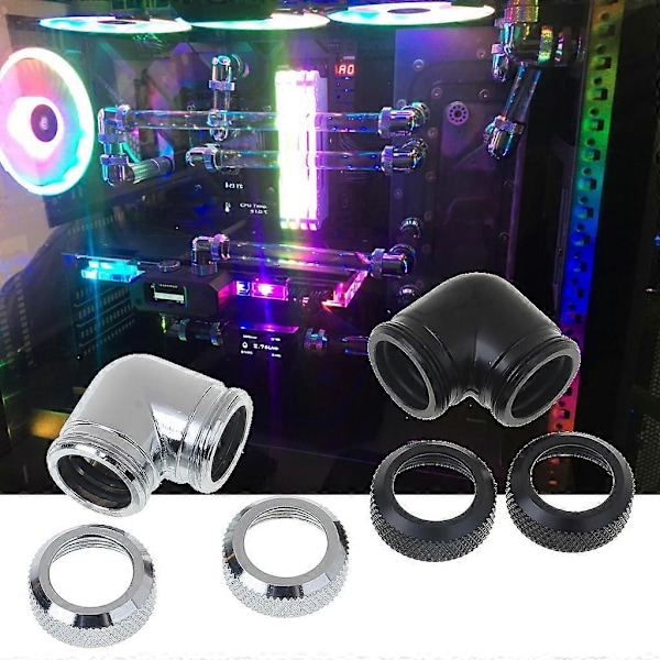 G1 / 4 \"Styv Rör Kompressionskoppling för 14mm PC Vattenkylningsanslutning