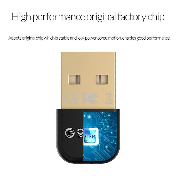 ORICO BTA-403-RD Mini Bluetooth 4.0 Adapter Stöd Windows8/Windows 7/ Vista/XP-Röd