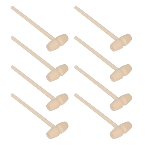 30 stk. Mini hammer i tre for barn, for å knuse sjokoladehjerter, krabbe, hummerklubber