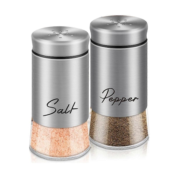Salt- och Pepparkvarnar Set med Rostfritt Stål Lock för Kök Gadgets Matlagning Krydda Dispenser-B