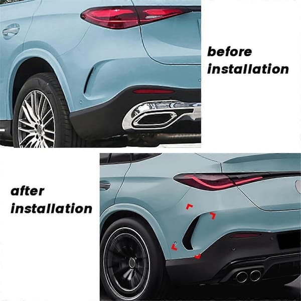 Bil Bakre Stötfångare Diffuser Splitter Spoiler Body Kit för GLC Coupe C254 2023+ GLC260 300, A