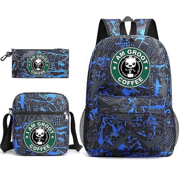Guardians Of The Galaxy 3 stk/sett Bcakpacks Tegneserie Barn Gutter Jenter Skolevesker Lette studenter Vanntett Kapasitet Mochilas style 23