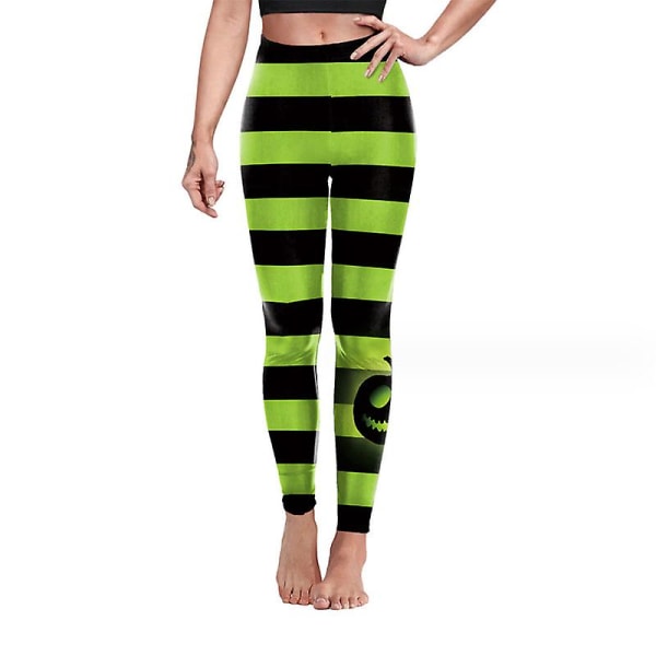 Träningsleggings för kvinnor Magkontroll Halloween yogabyxor Hög midja med printed leggings för kvinnor style 4 S