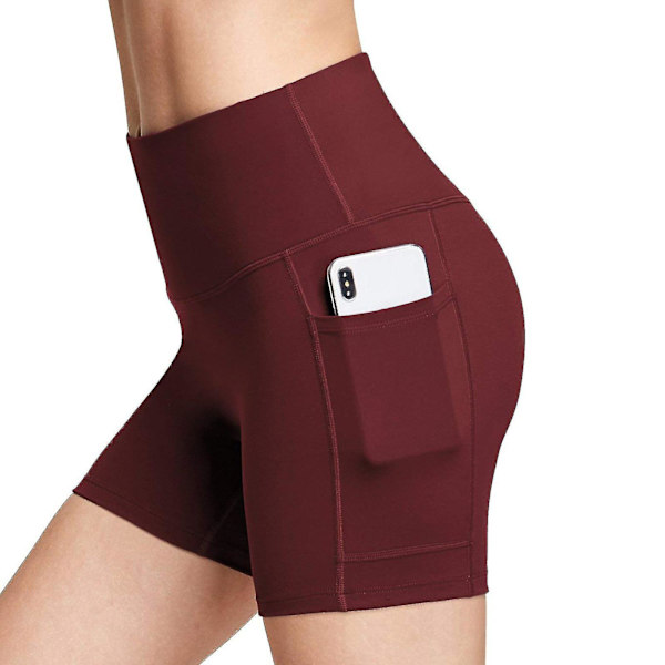 Tflycq Naisten Treeni Leggingsit Fitness Urheilu Juoksutaskut Leggingsit Jooga Housut Red M