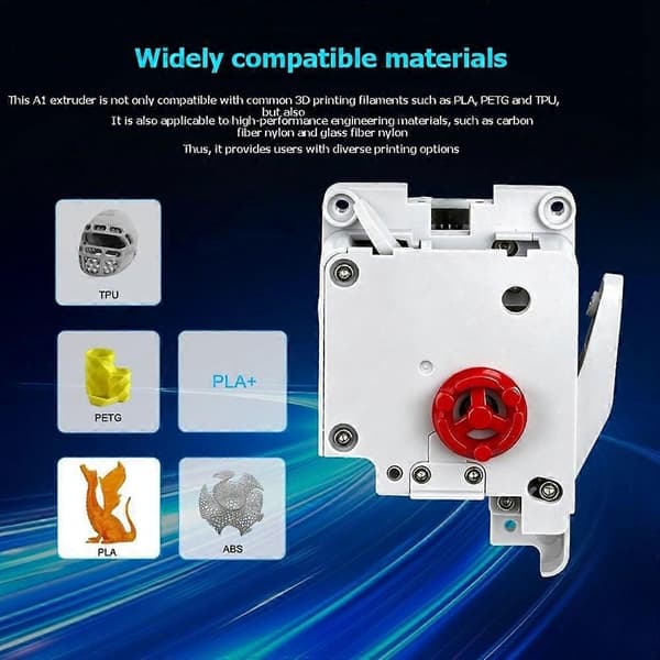 För Bambu Lab A1 /A1 Mini Extruder-enhet Härdad Stålväxel Extruder-kit för Bambu Lab 3D-skrivardelar