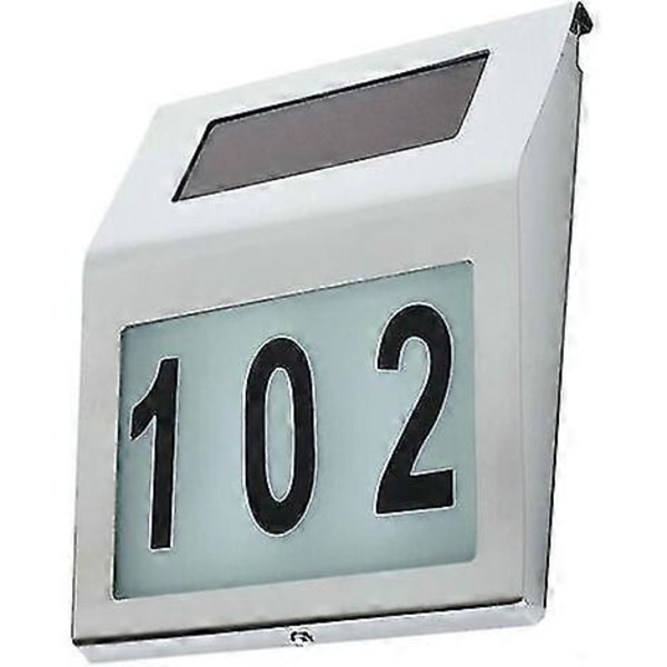 LED Solarlampe med Husnummer 20*18*4 Cm