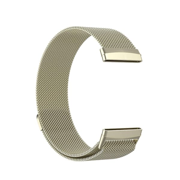 Lemonda Milanese Finmasket Rustfrit Stål Magnetisk Smartwatch Rem til Fitbit Versa 3 Sense - Guld Multicolor Style Gold