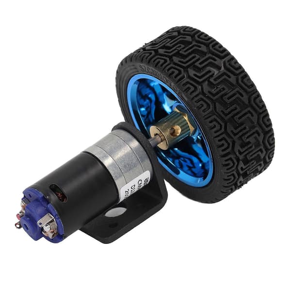 Högt Vridmoment 25mm Encoder 12V Micro DC Växelmotor Set med Monteringsfäste