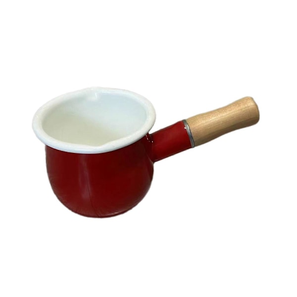 17oz Mini Gryde, Lille Kasserolle med Træhåndtag, Non-stick Gryde til Te, Kogende Vand, Kaffe