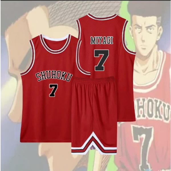 Anime Sakuragi Hanamichi Cosplay Slam Dunk Jersey Shohoku School Basketball Team Uniform Sportswear Kaede Rukawa Cosplay Costume Ryota Miyagi L