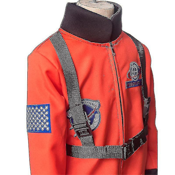 Hurtig forsendelse Børne Astronaut Kostume Uniform Spil Performance Kostume Halloween Carnival Forklædning Orange L