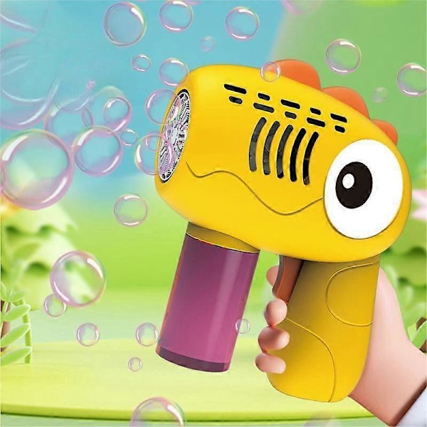 Elektrisk Handhållen Söt Drak-Bubbelmaskin, Tillverkad av ABS, Gul Färg