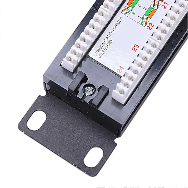 UTP 24 Port Rj45 Patch Panel Rack Kabel Veggmontert Brakett Koblingsrack Verktøy Ethernet Lan Nettverk
