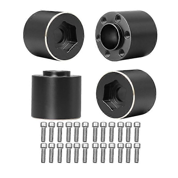4 stk. Messingvekter Hjul Hex Hub Utvid Adapter for 1/10 RC Crawler 1.9 2.2 Tommers Hjul Felg Axial SCX1