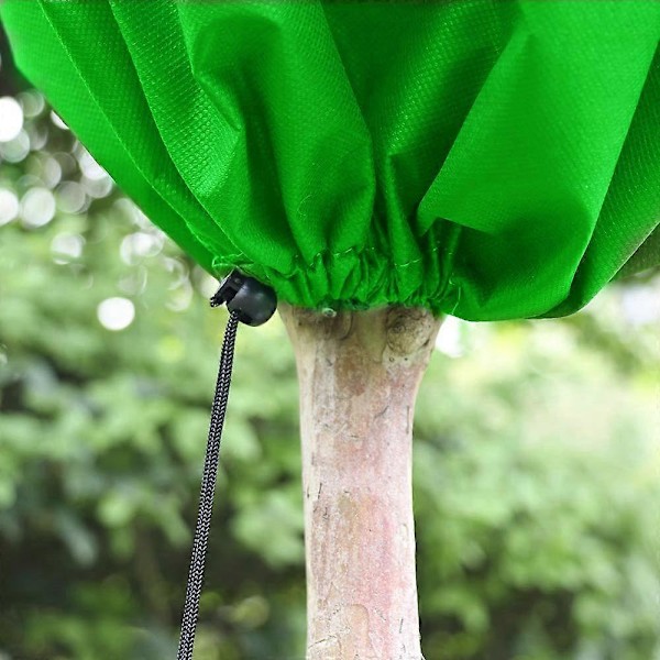 Frostbeskyttelsesdække til vinterplanter, beskyttelsesdække af non-woven stof, trædække, plantesæk 100 * 80 cm, sammenklappeligt spænde 2 stk.