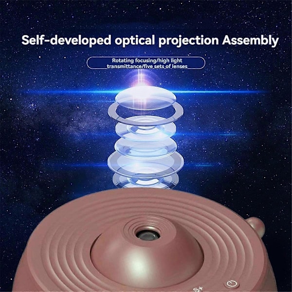 Projektor Natlampe Planetarium Projektor 360 Graders Rotation Stjerneprojektor Lampe til Soveværelse Stjernebarn