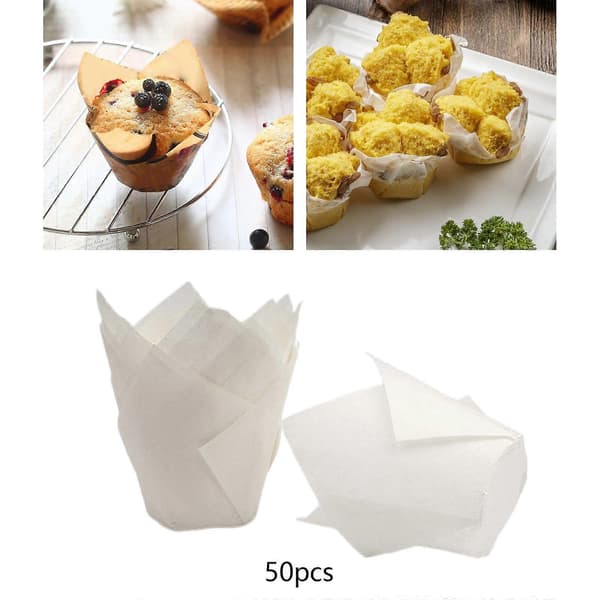 50x Cupcake Forme, Cupcake Papir, Fedttætte Muffin Bageforme Holdere til Bryllupsdage Fødselsdag