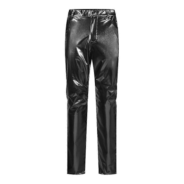 Sliktaa Herre 2-delt Dress Glanset Skinnende Vanntett Blazer og Bukser