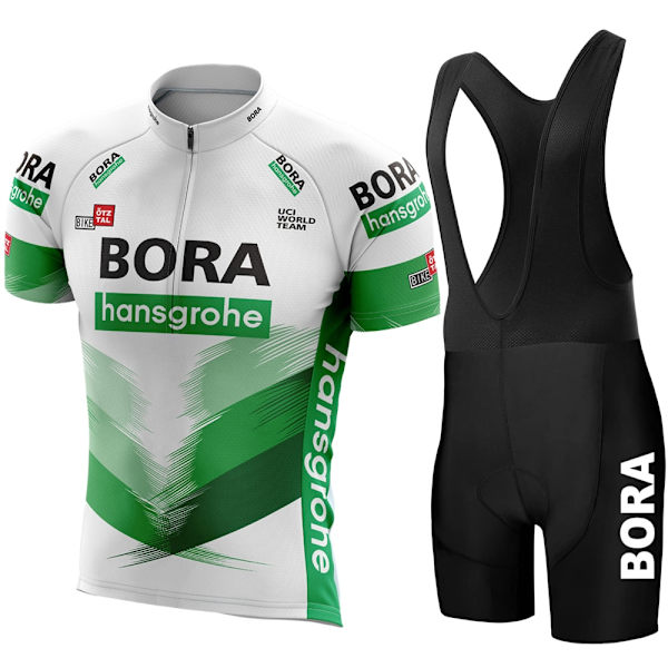 UCI BORA Pyöräilyjersey Set Miesten Bib Shortsit Polkupyörän Lyhythihaiset Pyöräilyvaatteet Pyöräilyvaatteet Pyöräily Maillot Ciclismo Hombre Mustat Setit MTB:lle Beige Asian size - M