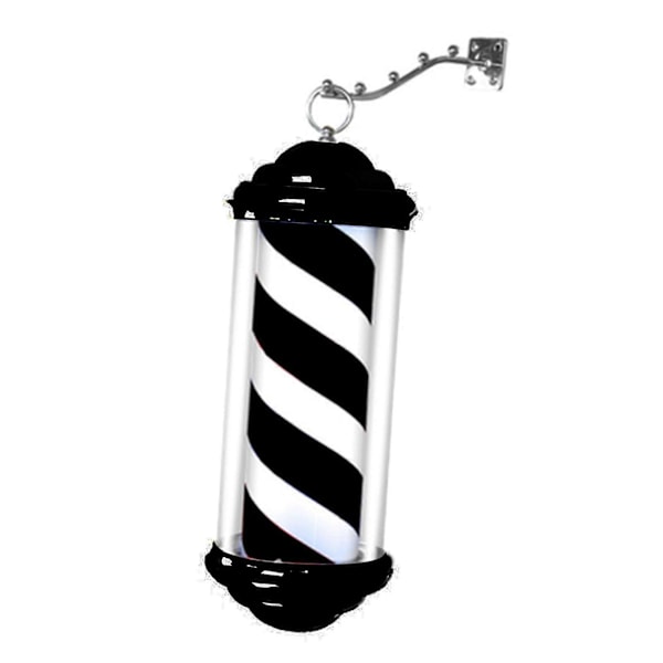 Frisörstolpe Lampa Frisör Roterande LED Skylt Barberarsalong Ljusarmatur Hårsalong Öppen Skylt Klassisk för Salong Frisör