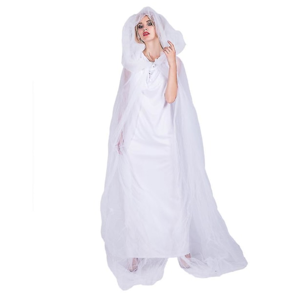 Halloween kostume Ghost Bride Kostume Scenerekvisitter Performance Kostume Aktivitet Festkjole høj kvalitet