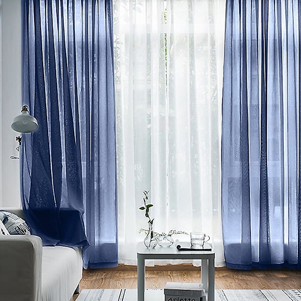 Skira Gardinlängder Vardagsrum Stångficka Fönstergardiner Sovrum Halvskira Voile Gardiner Mörk B