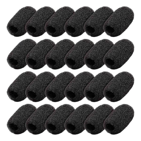 24-pack Mini Skum Vindskydd Lapel Headset Mikrofon Svamp Mini Skumskydd Skydd För L