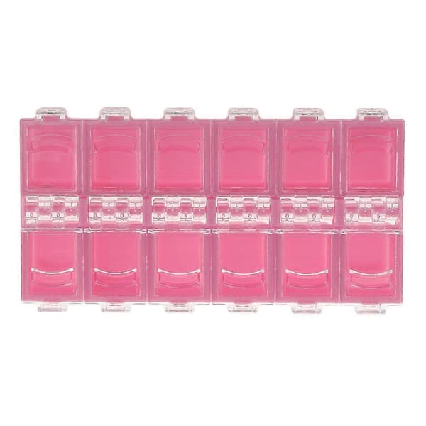 Rosa Rhinestone Neglekunst Tips Tom Beholder Boks Etui