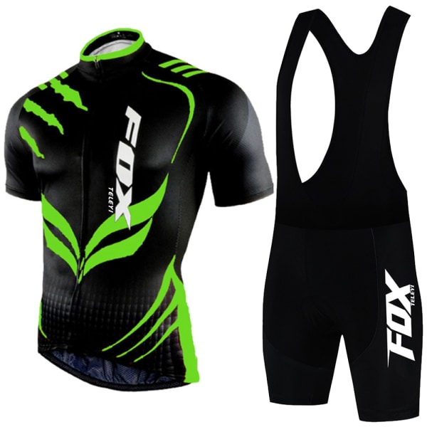 fox teleyi Cykeltröja Set Herr Sommar Utomhus Cykelkläder Snabbtorka Cykelkläder Andas MTB Cykeldräkt 5 XS