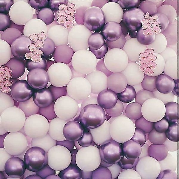 10 tommer Vintage Lilla Latex Balloner Lilla Fest Balloner 100 stk Fødselsdags Helium Balloner til Festartikler