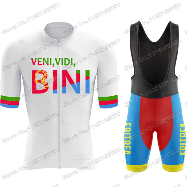 Team Eritrea 2023 Cykeltrøje Sæt Sommer Cykeltøj Mænd Road Bike Shirts Dragt Cykel Bib Shorts MTB ride uniform 13 XL