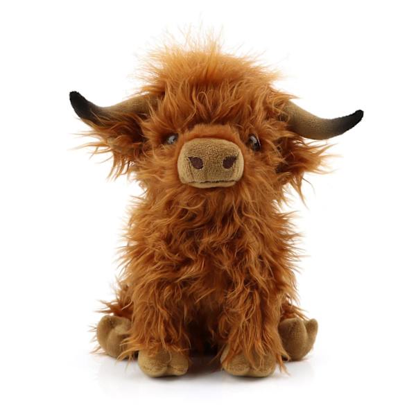Highland Cow With Mooing Sound,realistisk mjuk gosegårdsleksak,naturli Miljövänlig plysch 26cm