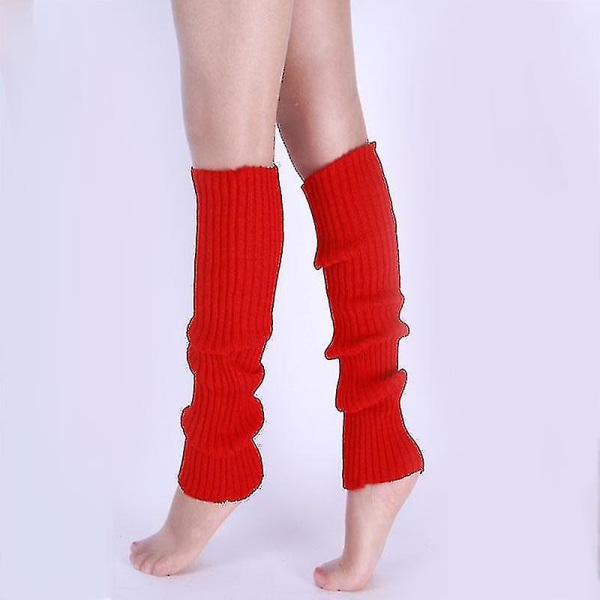 Neulotut sukat, neulotut jalkojen lämmittimet naisten talven lämmittimet neulotut jalkojen lämmittimet Lmellille Red