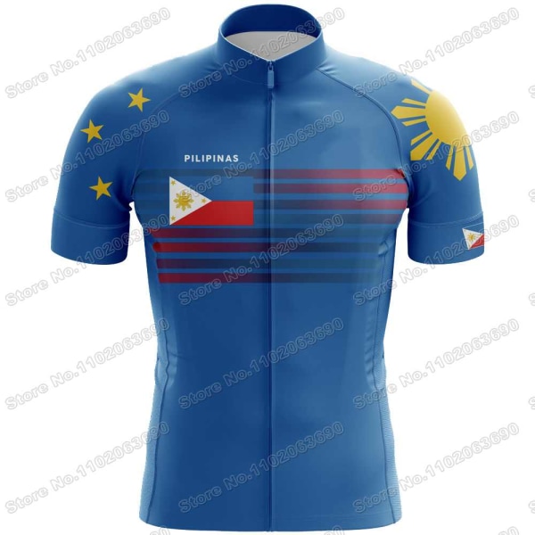 2023 Filippinerna Cykeltröja Set Sommar Pilipinas Cykelkläder Herr Road Bike Shirt Kostym Cykel Bib Shorts MTB Sportswear 17 S