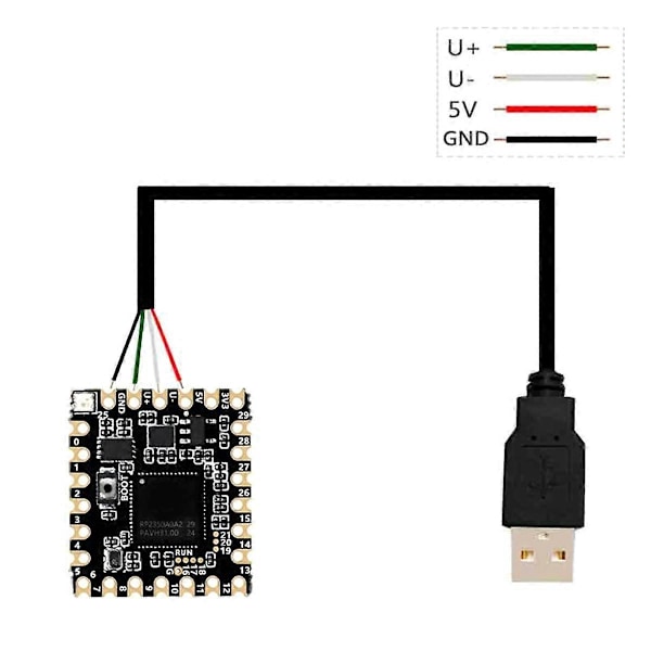 For Raspberry Pi Pico 2 Stempelhull Utviklingskort RP2350-Core-A