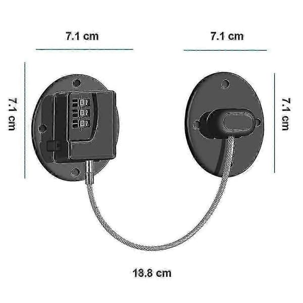 2-pack Kylskåpslås - Kraftigt Kombinationslås för Kylskåp