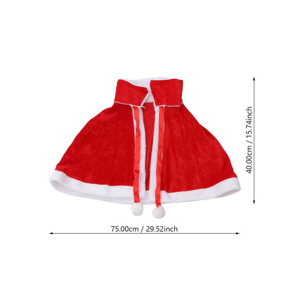 1stk klassisk julesjal for kvinner Elegant wrap plysjsjal for voksne (rødt)