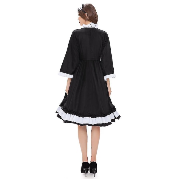 Halloween Cosplay Maid Uniform Kostume Sexet Kostume Japansk Catwoman Uniform Forklæde Maid Costume Høj kvalitet S