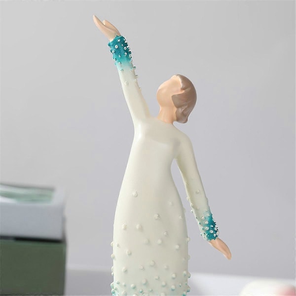 Kvinna som lyfter hand Kvinna Figurin Konst Staty Älskare Skulptur Ornament