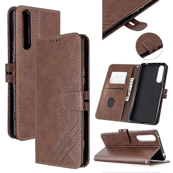 Til Sony Xperia 1 V 2023 Wallet Case, 3 Kreditkort Slots ID Kort Holder, PU Læder Flip Case