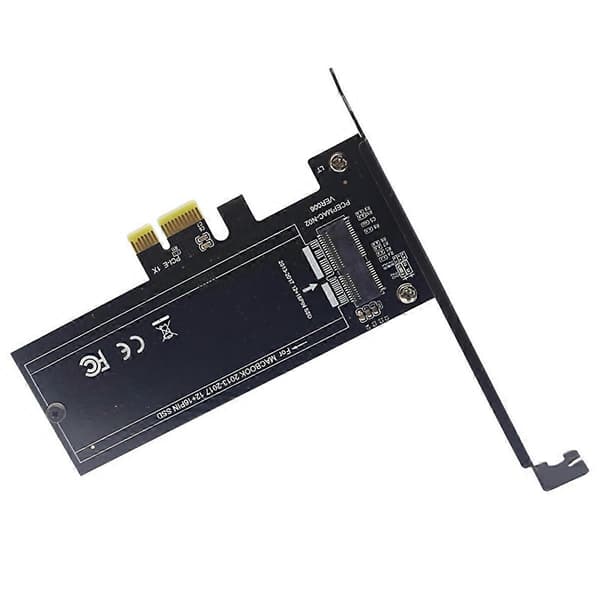 PCI-E 1X til 12+16PIN SSD Konverter Adapterkort 12+16PIN til PCI-E X1 SSD Riserkort for 2013-2017 12+1