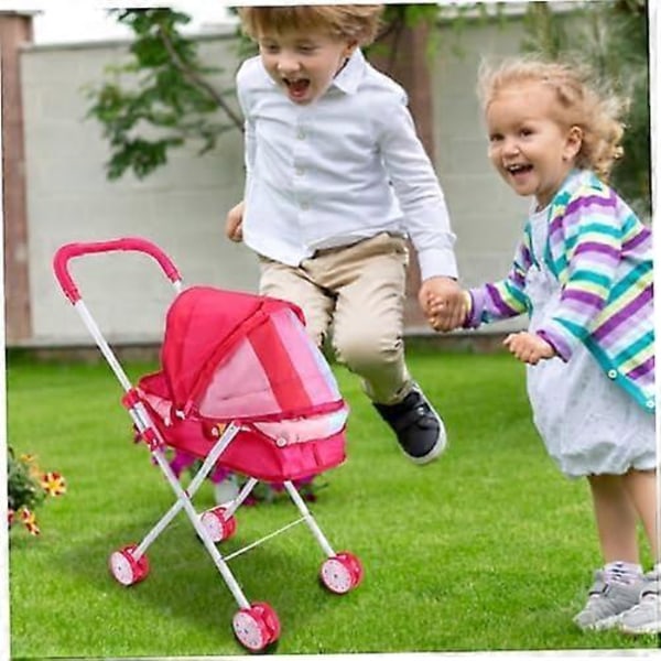 1 st Babydocka Barnvagn Dockor Sittvagn Realistisk Babydocka Pram med Sittvagn med Hjul Babydocka Leksak