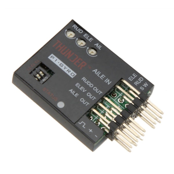 3X P1-GYRO 3-Akse Flight Controller Stabilisator System Gyro til Fast Flyvende Vinge Sort
