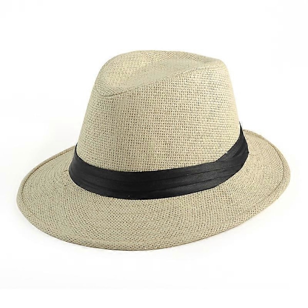 Sommarhatt för kvinnor, solhatt i strå, mode, hopfällbar, platt, bred brätte, UV-skydd, hatt för sommarsemester på stranden