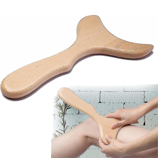 Tflycq Wooden Gua Sha Tool Skulder Ryg Massage Board Body Cellulite Muskel afslapning