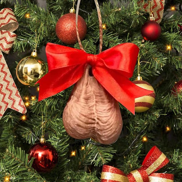 Juletre hengende harpiks dekorasjon Sløyfe julenisse lue Xmas Party morsomt anheng Ornament style 1