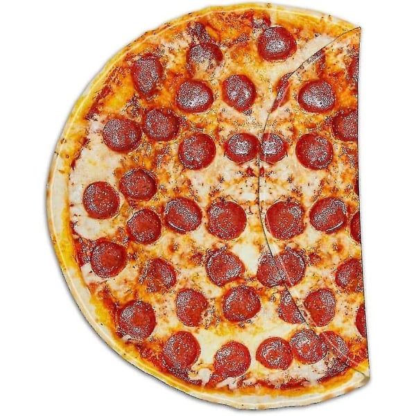 Pizzateppe dobbeltsidig for voksne og barn, kjempemorsomt realistisk matteppe, nyhet
