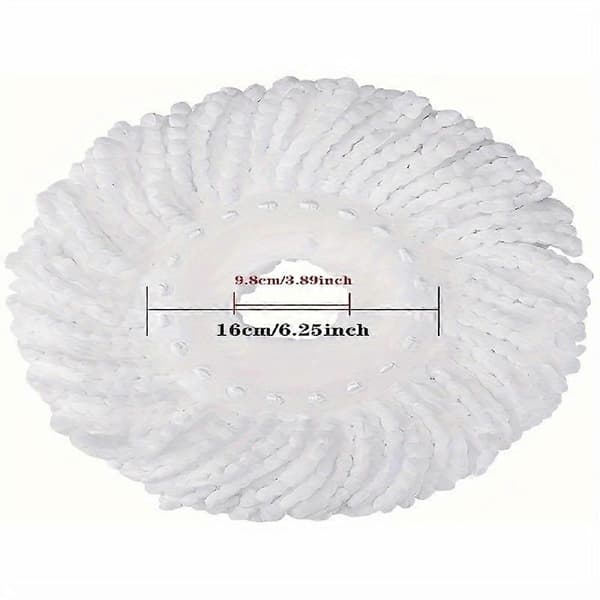 Nye modeller 5 stk, Spin Mop Hode, Erstatningsmoppehode for Spin Mopp, Vaskbar Slitesterk Moppehodepåfylling, Våt- og Tørrengjøring, Støvfjerning Moppehode, Enkel