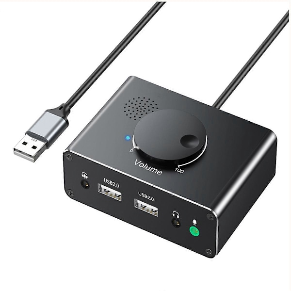 USB Ulkoinen Äänikortti 3 USB 2.0 Porttia 3,5 mm:n Äänikorttiin